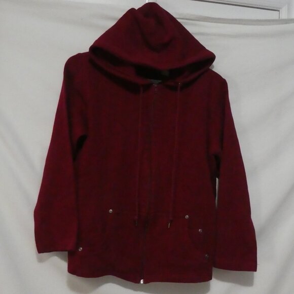LIZ CLAIBORNE - Lizwear Jeans - Petite | P2P 20 inches | Knit Zip-Up Hoodie - Picture 1 of 15